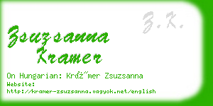 zsuzsanna kramer business card